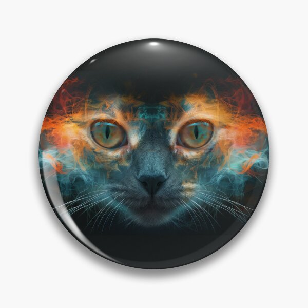 Item preview, Feline Teal and Ember designed and sold by Catloaf Art.