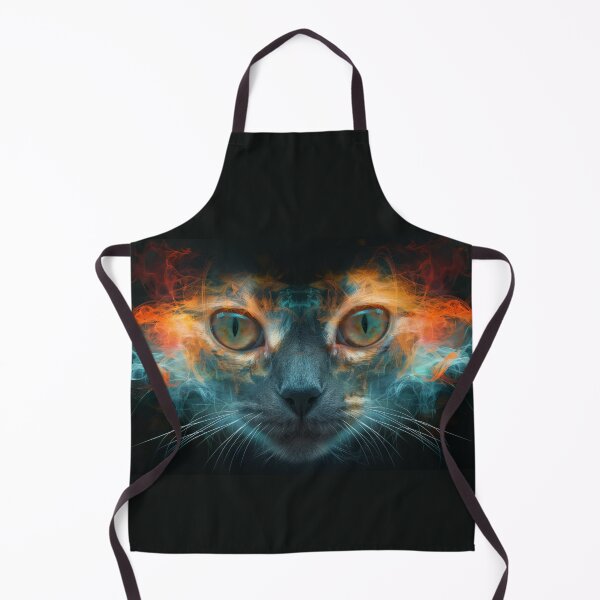 Item preview, Feline Teal and Ember designed and sold by Catloaf Art.