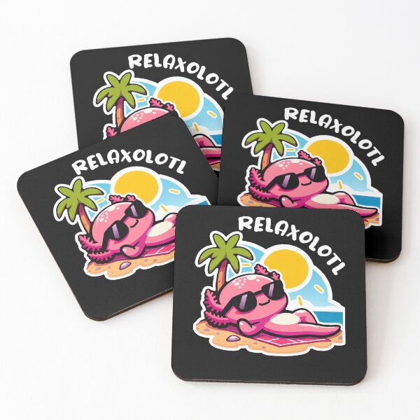 Item preview, Relaxolotl - Funny Axolotl Salamander Relaxing on a Beach and Enjoying the Sun  designed and sold by JUSTBEELEGANT.