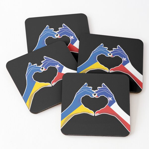 Item preview, Chile Chilean Ukraine Ukrainian Love Heart Peace designed and sold by FlagX.