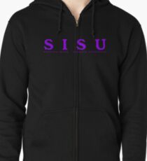 SISU - (Strenght Inside, Strength Underneath) Shirt / Back (purple) Zipped Hoodie