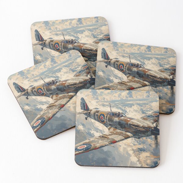 Item preview, Majestic Flight - WWII Spitfire in Action Painting designed and sold by Very Peculiar.