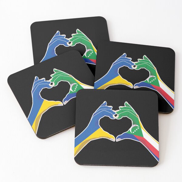 Item preview, Comoros Comorian Ukraine Ukrainian Love Heart Peace designed and sold by FlagX.