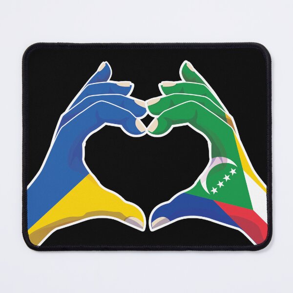Item preview, Comoros Comorian Ukraine Ukrainian Love Heart Peace designed and sold by FlagX.