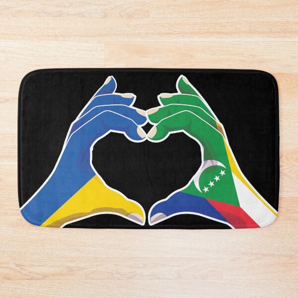 Item preview, Comoros Comorian Ukraine Ukrainian Love Heart Peace designed and sold by FlagX.