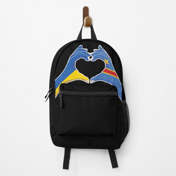 Item preview, Congo Congolese Ukraine Ukrainian Love Heart Peace designed and sold by FlagX.