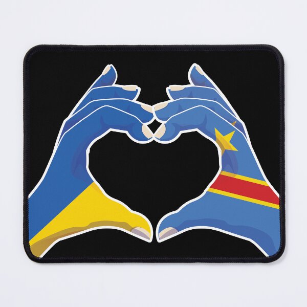 Item preview, Congo Congolese Ukraine Ukrainian Love Heart Peace designed and sold by FlagX.