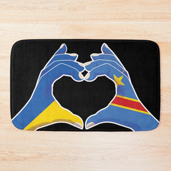 Item preview, Congo Congolese Ukraine Ukrainian Love Heart Peace designed and sold by FlagX.