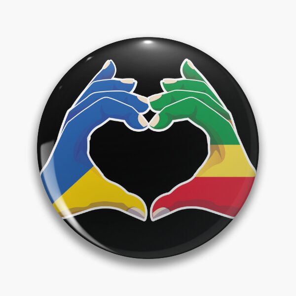 Item preview, Congo Congolese Ukraine Ukrainian Love Heart Peace designed and sold by FlagX.