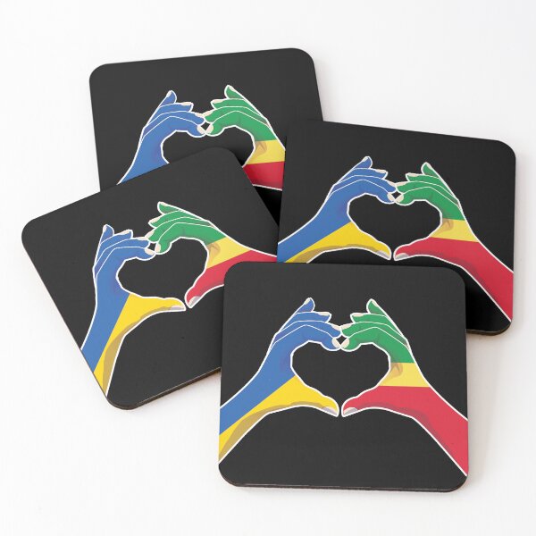 Item preview, Congo Congolese Ukraine Ukrainian Love Heart Peace designed and sold by FlagX.