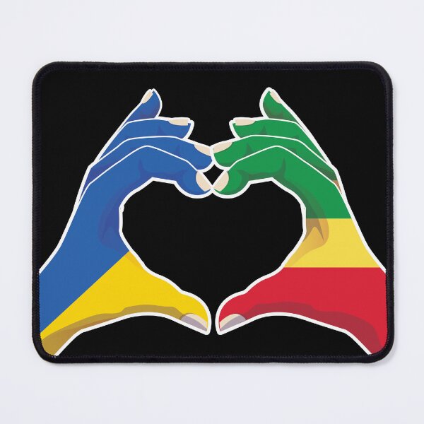 Item preview, Congo Congolese Ukraine Ukrainian Love Heart Peace designed and sold by FlagX.