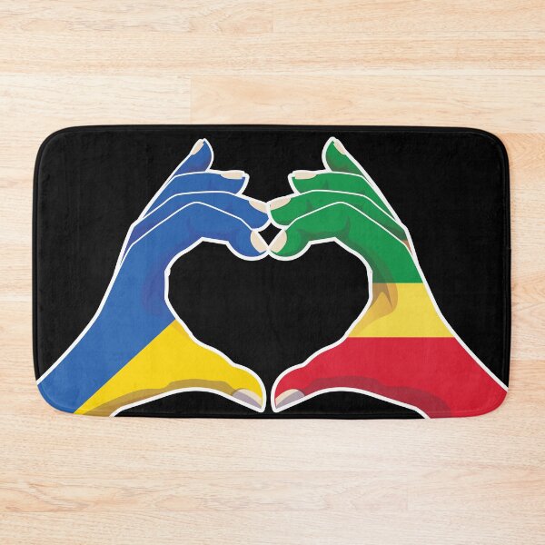 Item preview, Congo Congolese Ukraine Ukrainian Love Heart Peace designed and sold by FlagX.