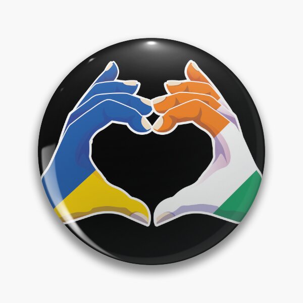 Item preview, Ivory Coast ivorian Ukraine Ukrainian Love Heart Peace designed and sold by FlagX.