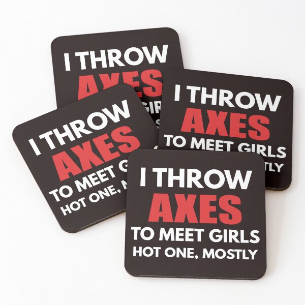 Item preview, I Throw Axes To Meet Girls, Funny Axe Throwing, Axe Throwing Quote designed and sold by Aerial Addicts.