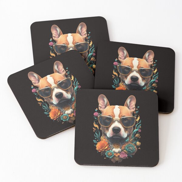 Item preview, Funny dog with glasses designed and sold by QuantumAbstract.