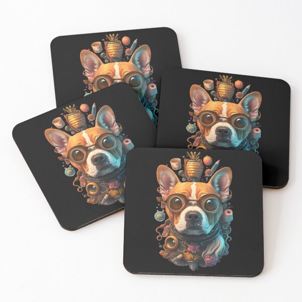 Item preview, Funny dog with glasses designed and sold by QuantumAbstract.