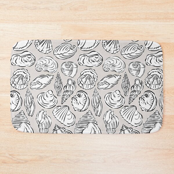 Item preview, Seashells ink drawing on beige background  designed and sold by helga-wigandt.