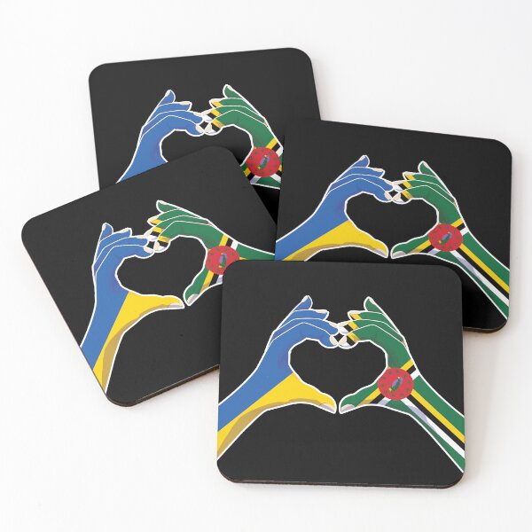 Item preview, Dominica Dominican Ukraine Ukrainian Love Heart Peace designed and sold by FlagX.