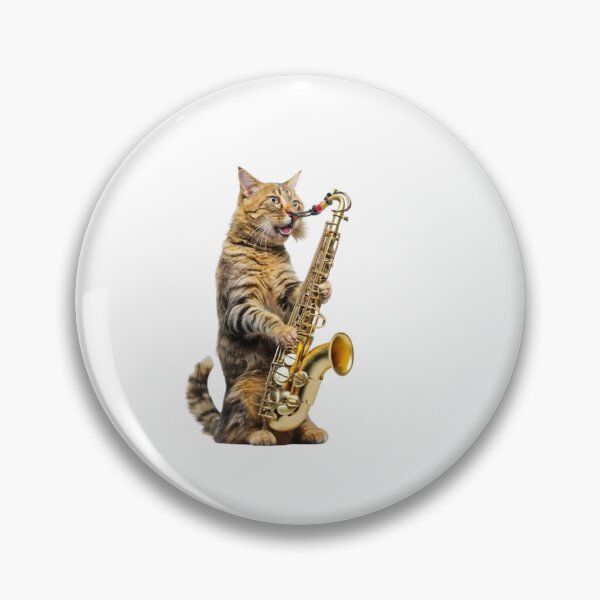 Item preview, Playful Feline Serenading with Saxophone designed and sold by CatMemesWorld.