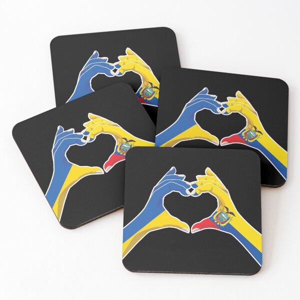 Item preview, Ecuador Ecuadorian Ukraine Ukrainian Love Heart Peace designed and sold by FlagX.