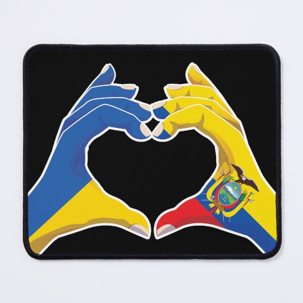 Item preview, Ecuador Ecuadorian Ukraine Ukrainian Love Heart Peace designed and sold by FlagX.