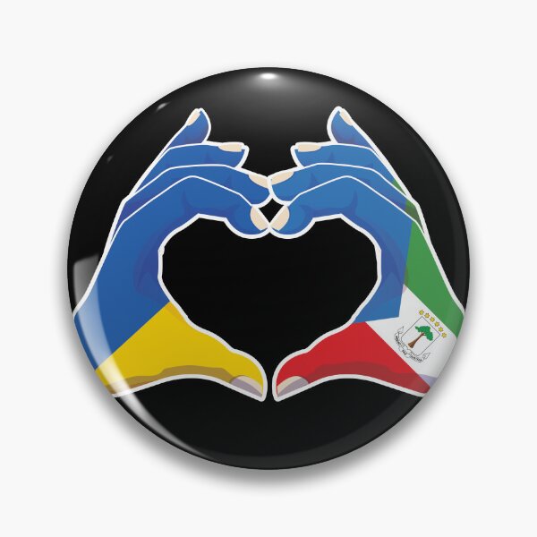 Item preview, Equatorial Guinea Equatoguinean Ukraine Ukrainian Love Heart Peace designed and sold by FlagX.
