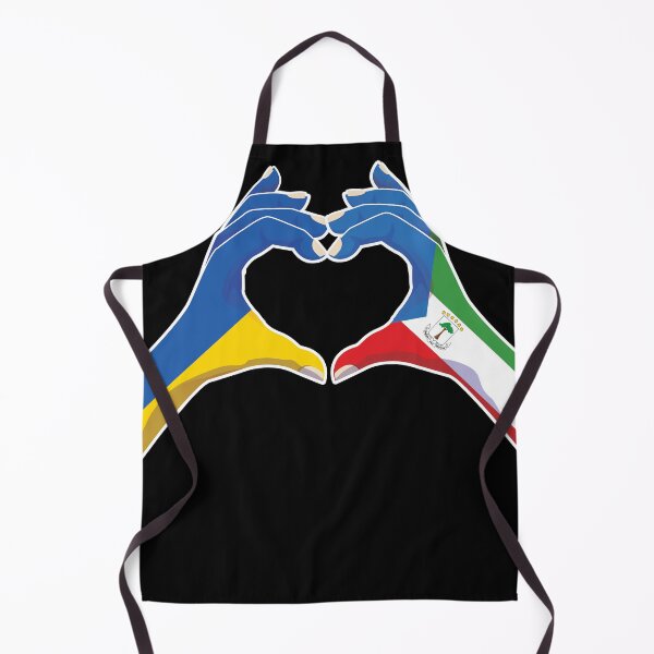 Item preview, Equatorial Guinea Equatoguinean Ukraine Ukrainian Love Heart Peace designed and sold by FlagX.