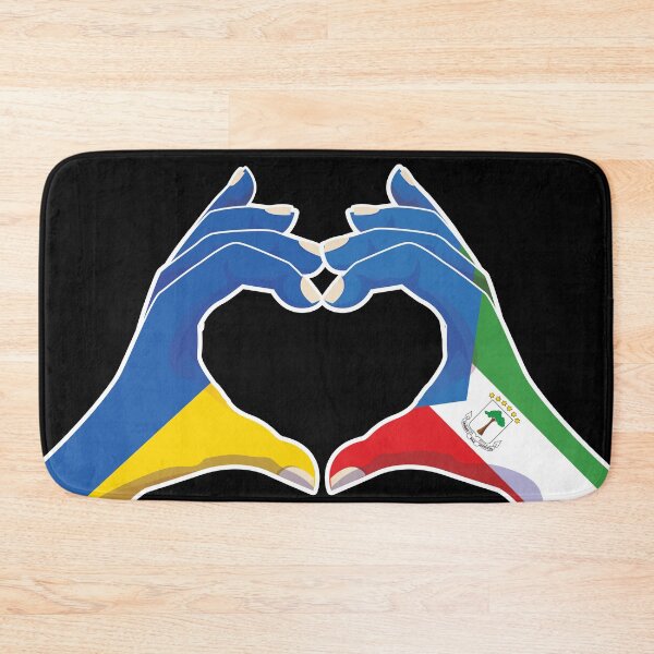 Item preview, Equatorial Guinea Equatoguinean Ukraine Ukrainian Love Heart Peace designed and sold by FlagX.