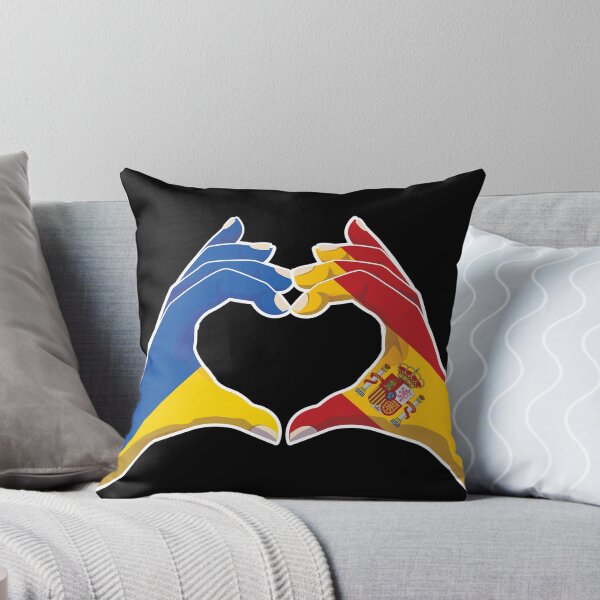 Item preview, Spain Spanish Ukraine Ukrainian Love Heart Peace designed and sold by FlagX.