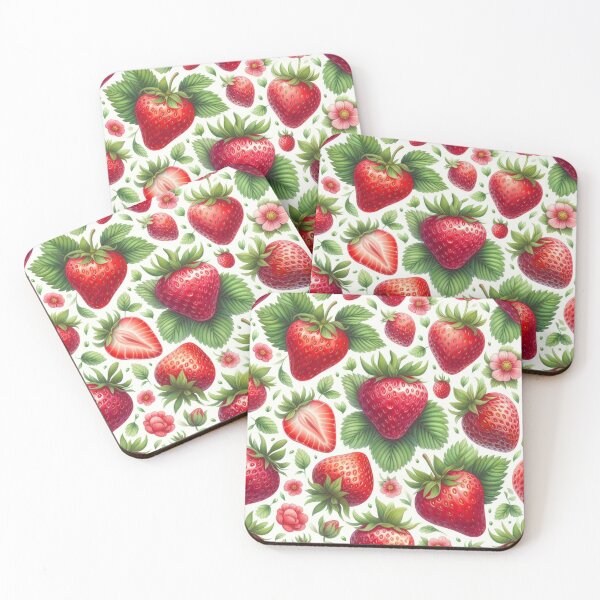 Item preview, Strawberry bush blossoms-repeating pattern designed and sold by Dominika Farkašová.