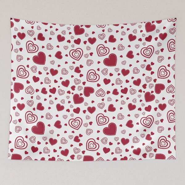 Item preview, Red Hearts Pattern designed and sold by Motogetsu.