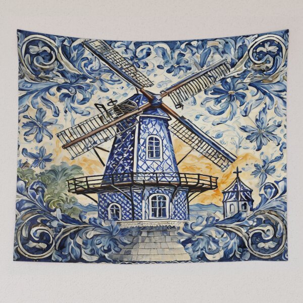Item preview, Blue Delft Dutch Windmill designed and sold by DutchView22.