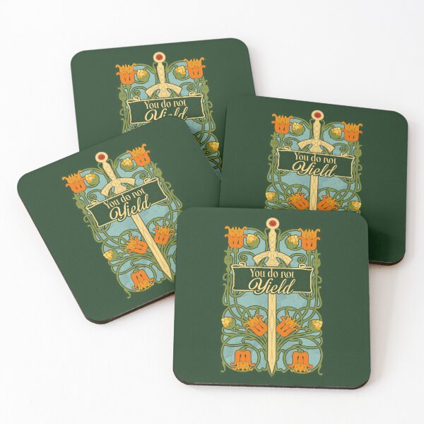 Item preview, You do not Yield- Throne of Glass art nouveau designed and sold by GeekandArtsy.