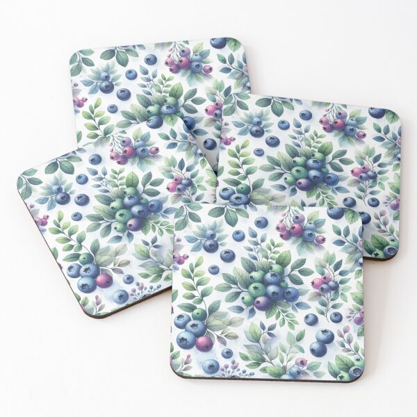 Item preview, Bush of blueberries-repeating pattern designed and sold by Dominika Farkašová.