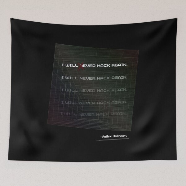 Item preview, l will (n)ever hack again designed and sold by CreativeBizarre.