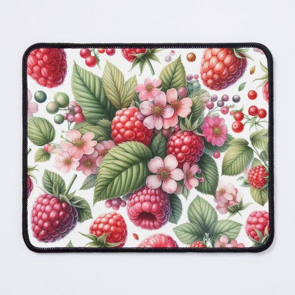 Item preview, Raspberry watercolor artwork-repeating pattern designed and sold by Dominika Farkašová.