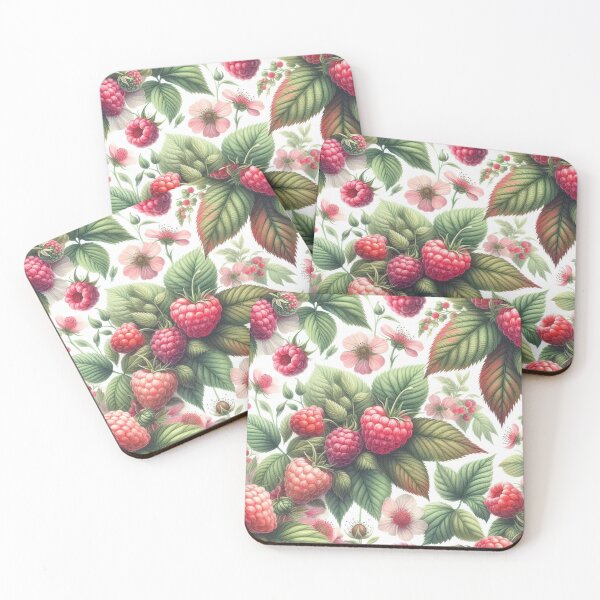 Item preview, Floral raspberry design-repeating pattern designed and sold by Dominika Farkašová.