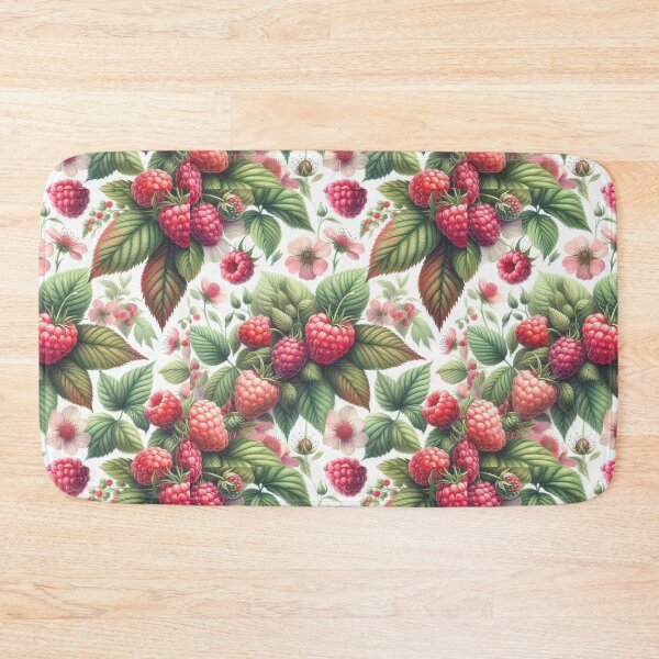 Item preview, Floral raspberry design-repeating pattern designed and sold by Dominika Farkašová.