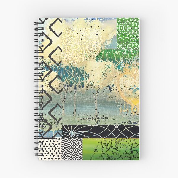 Item preview, Beginning Abstract Patchwork Collage, Orange, Black, Green, Gold designed and sold by Sheree Burlington.