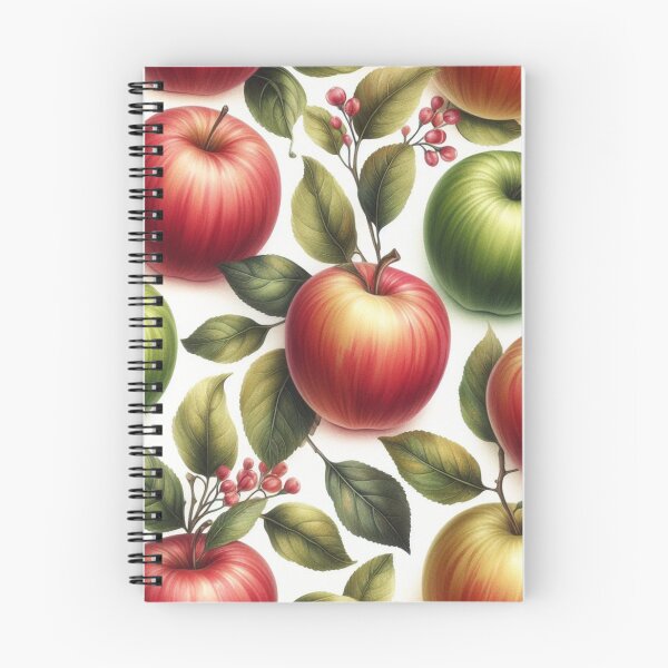 Item preview, Apple and leaf motif -repeating pattern designed and sold by Dominika Farkašová.