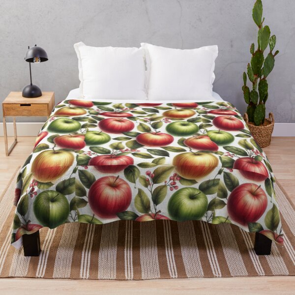 Item preview, Apple and leaf motif -repeating pattern designed and sold by Dominika Farkašová.