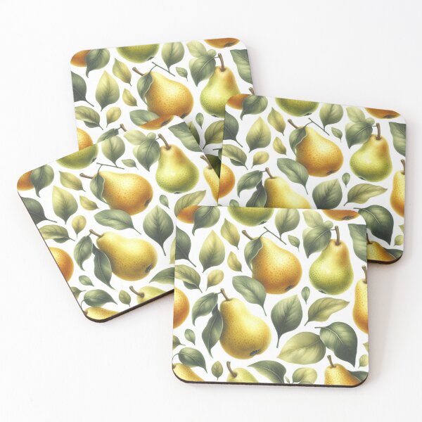 Item preview, Pear and leaf motif -repeating pattern designed and sold by Dominika Farkašová.