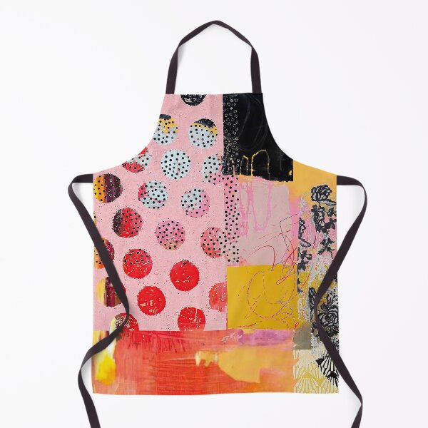 Item preview, Dot View Abstract Collage, Pink, Red, Yellow, Black & White designed and sold by Sheree Burlington.