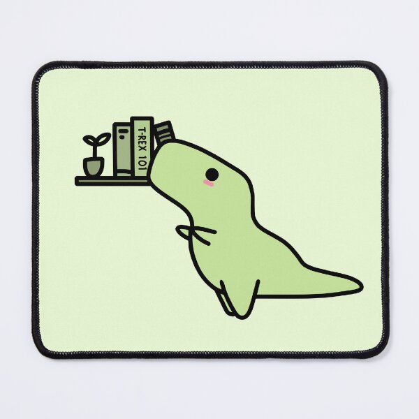 Item preview, Green T-Rex reaching for book designed and sold by Cre8iveCat.