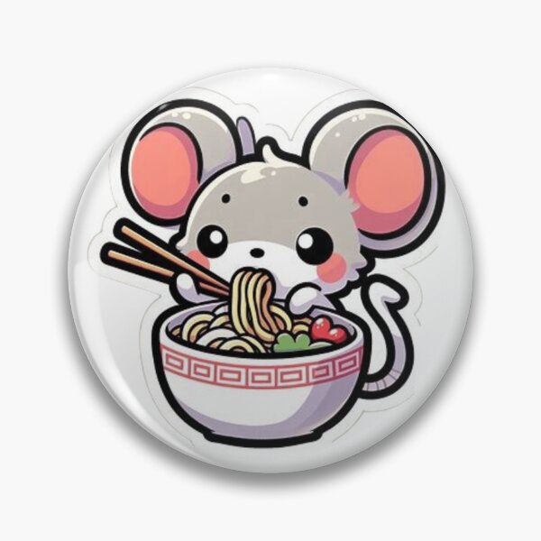 Item preview, Cute mouse eating ramen  designed and sold by Culmika.