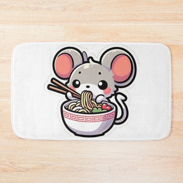 Item preview, Cute mouse eating ramen  designed and sold by Culmika.