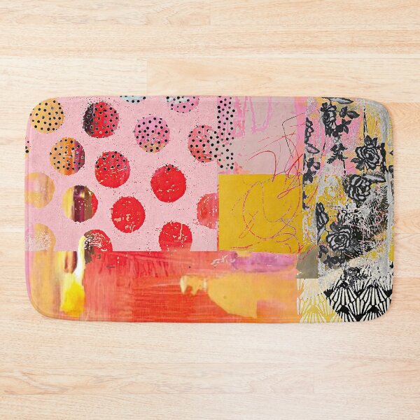 Item preview, Dot View Abstract Collage, Pink, Red, Yellow, Black & White designed and sold by Sheree Burlington.