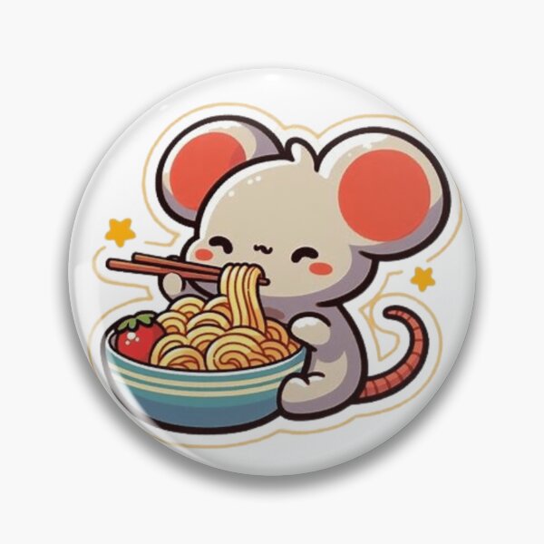 Item preview, Cute mouse eating ramen  designed and sold by Culmika.
