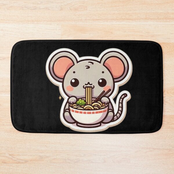 Item preview, Cute mouse eating ramen  designed and sold by Culmika.