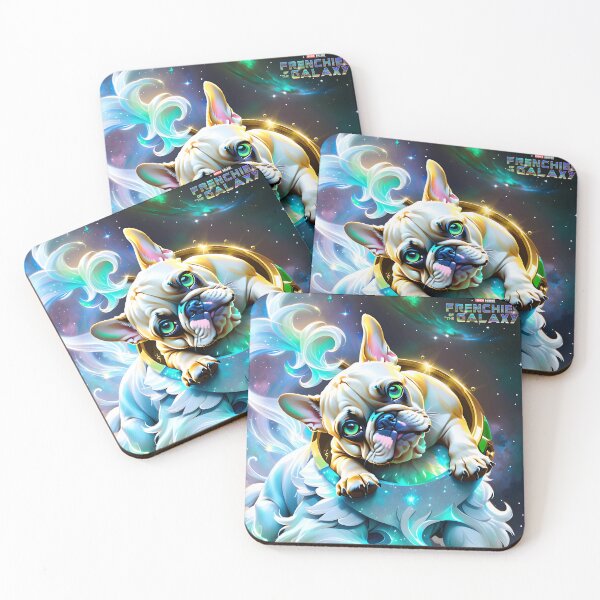 Item preview, Frenchies of the Galaxy  French Bulldog space fantasy art pic designed and sold by PineappleBlend.